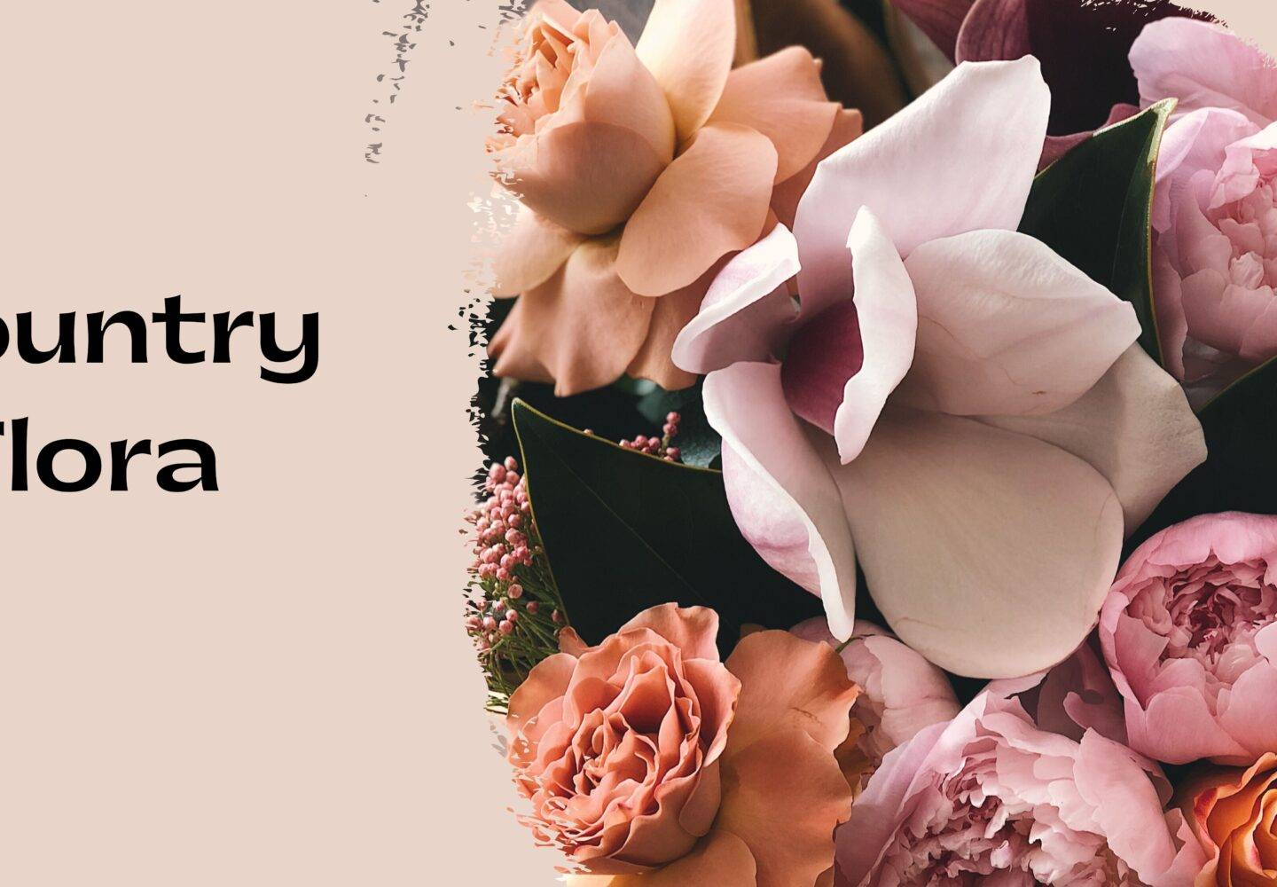 pink flowers banner
