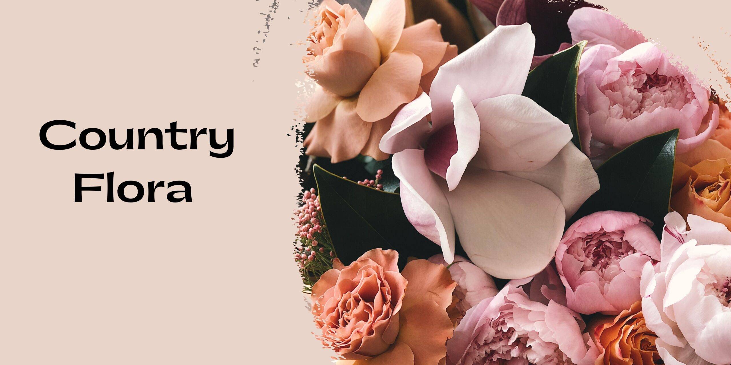 pink flowers banner