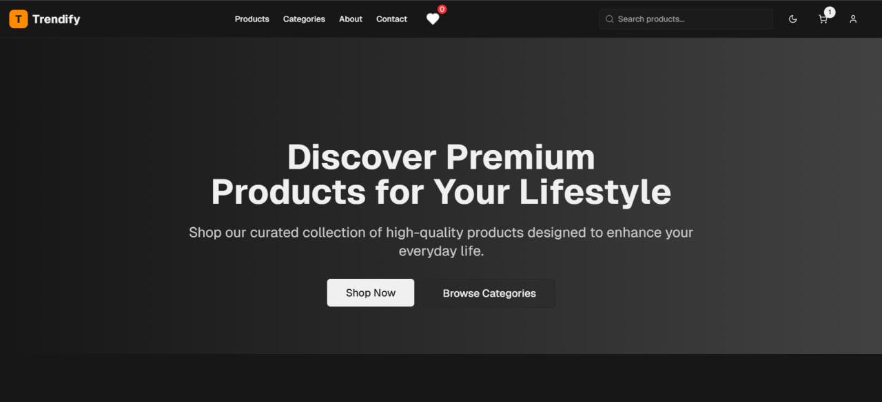 Modern E-commerce Trendify Store
