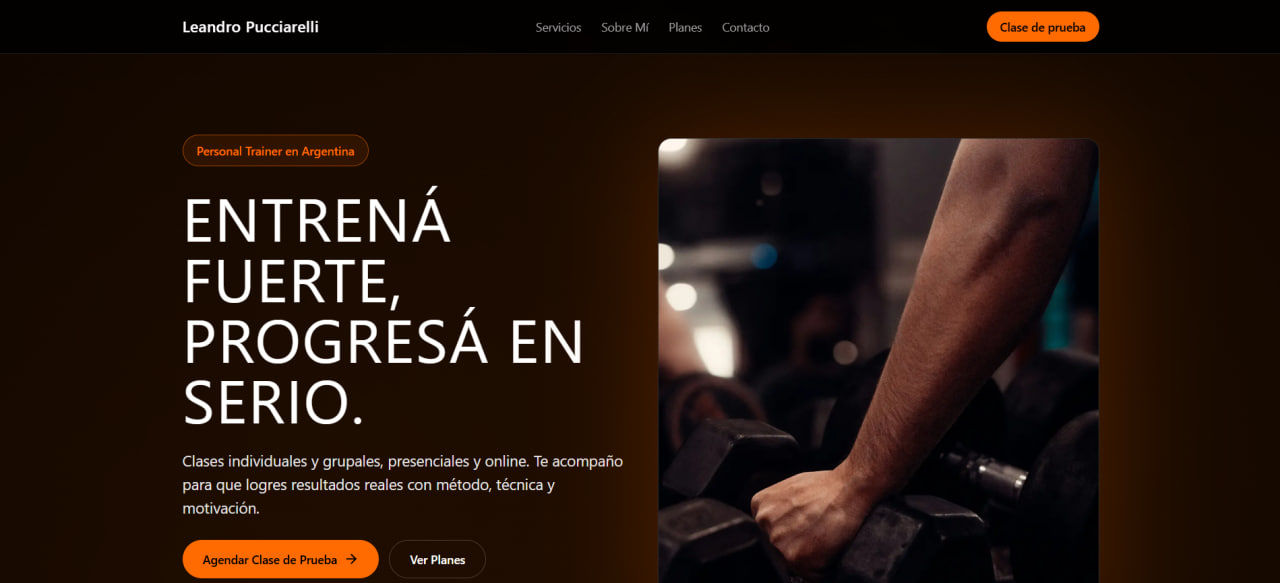 Personal Trainer Website