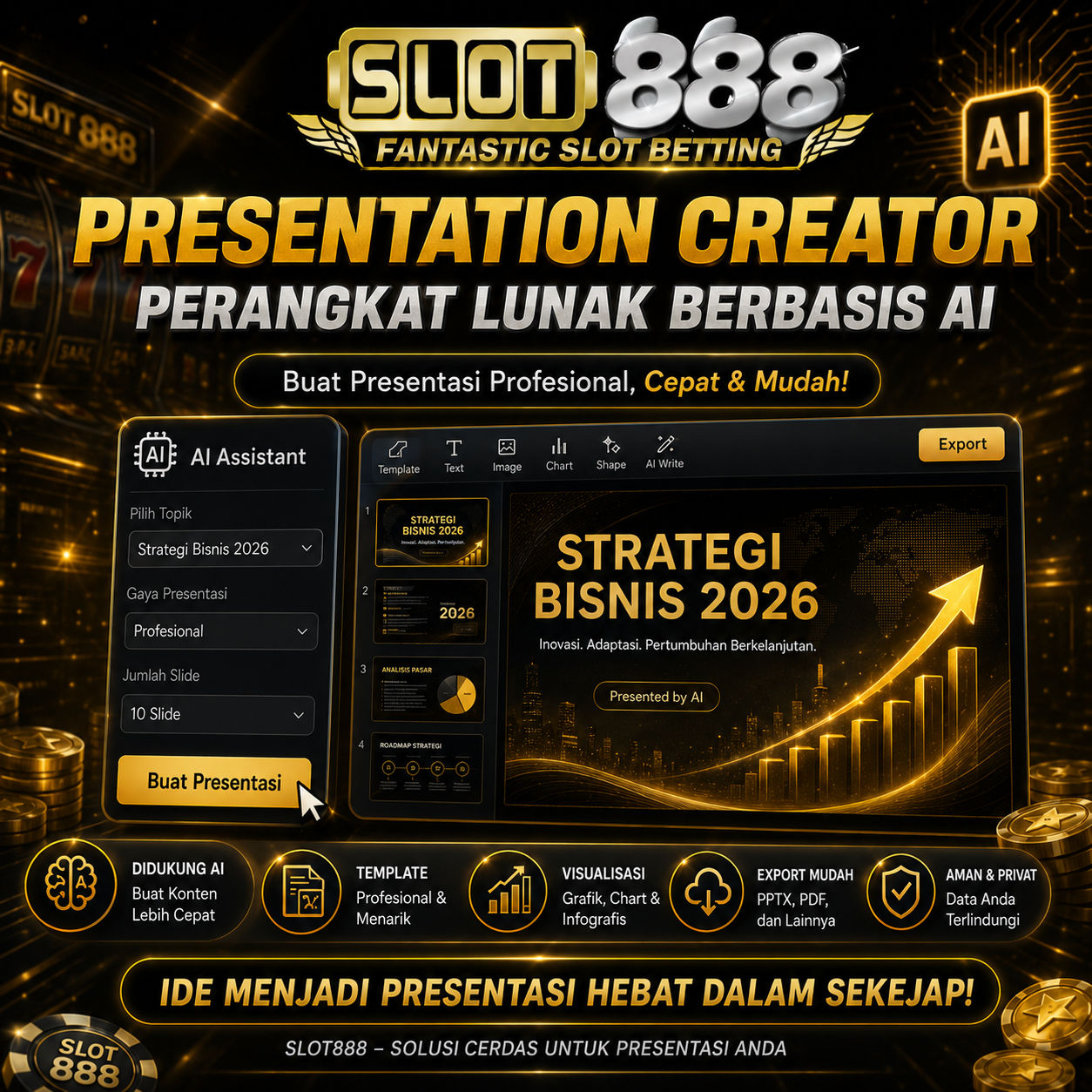 SLOT888 : Presentation Creator Perangkat Lunak Berbasis AI