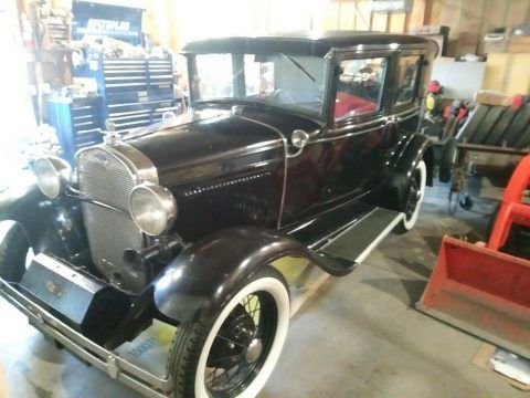 1930 Ford Model A, Four Door Sedan in Overall Good Condition With Extra Parts for sale