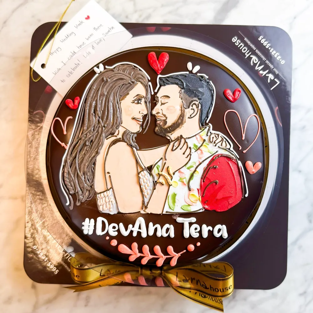Personalized Cartoon on Larna cake