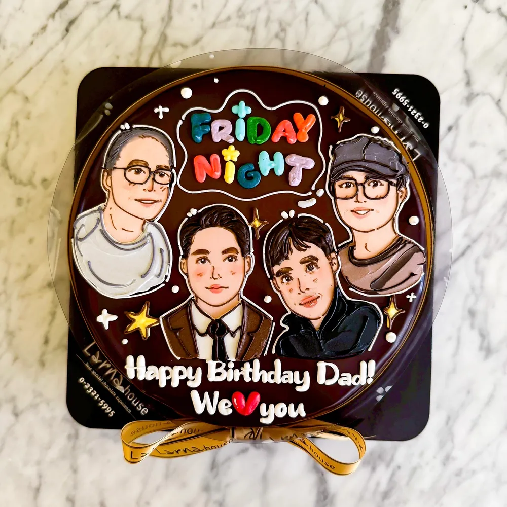 Personalized Cartoon on Larna cake