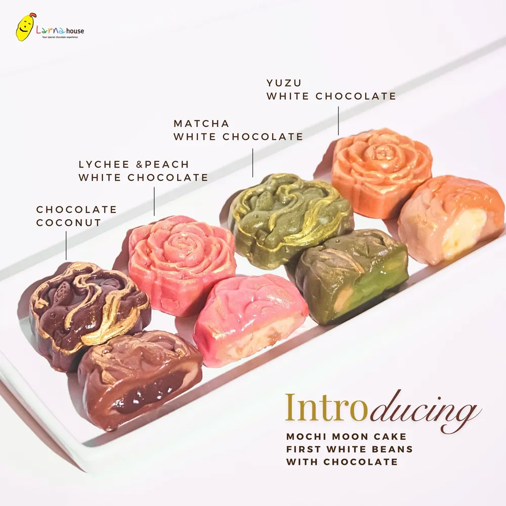 Mochi Nerikiri Moon Cake set 4 Pieces