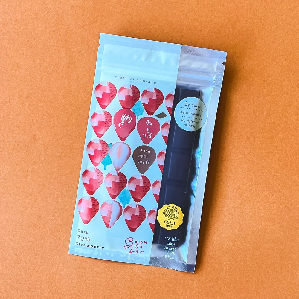Bean to Bar Dark 70% with Dried Strawberry