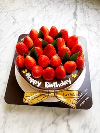 Fruit on Vegan Chocolate Cake