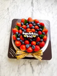Fruit on Vegan Chocolate Cake