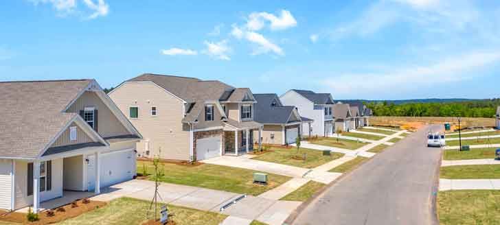 Aerial view of Clairbourne neighborhood.