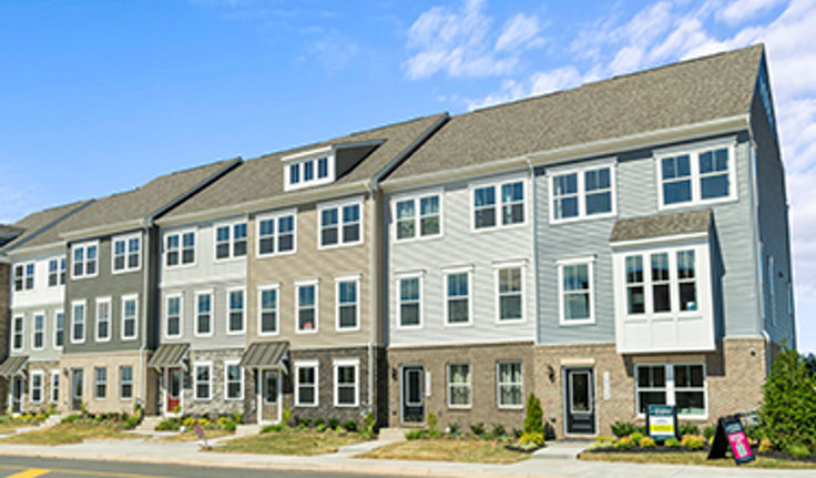 Townhomes Available at Arcola Town Center with open floor plan in Sterling