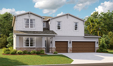 Exterior Elevation Rendering of The Linden