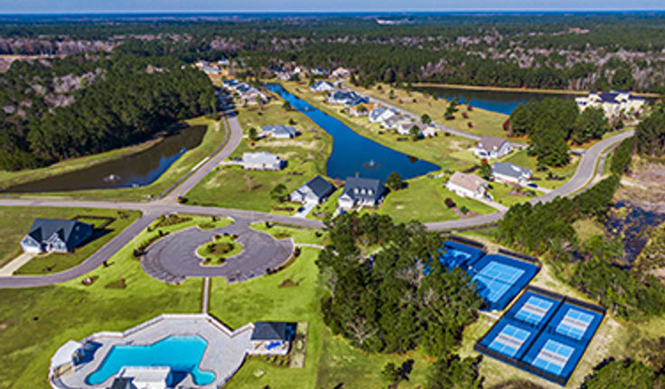 Brunswick Plantation Neighborhood Aerial