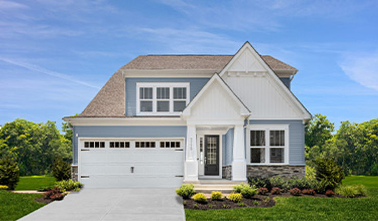 Neighborhood Rendering of Bensville Crossing with Single-Family Homes