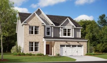 front exterior elevation of the olivia home design