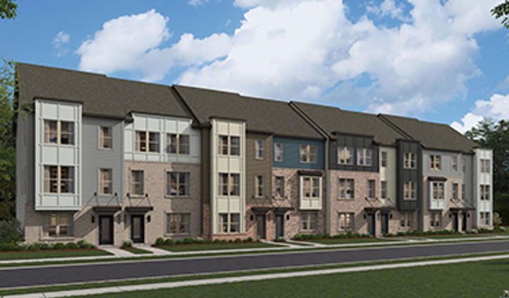 2-level garage condos and 3-level townhomes at Park Place in Herndon