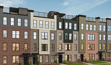 Street view rendering of The Tessa townhomes
