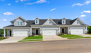 Street view of Burke townhomes at Wyndermere