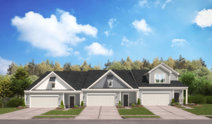 Street view of Burke townhomes at Wyndermere