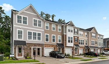 Mockup street view of The Balfour townhomes