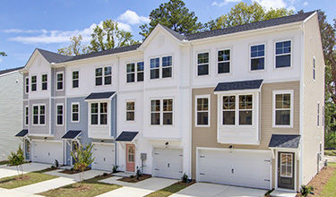 Exterior Streetscape Rendering of Oak Pointe Townes