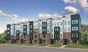 exterior rendering of the townhome-style condo The Tessa