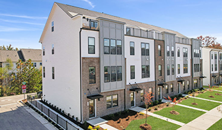 open floorplan of the hayworth townhome in cary, nc