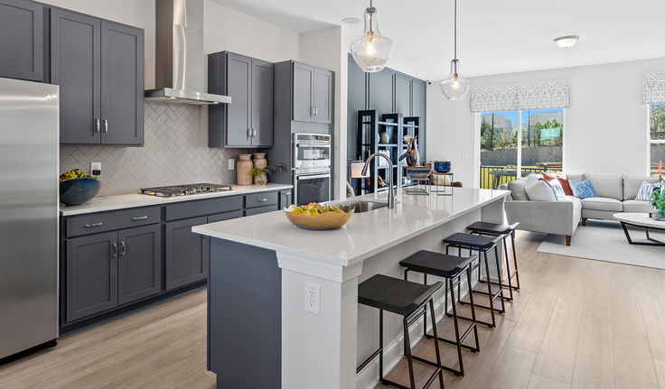 open floorplan of the hayworth townhome in cary, nc