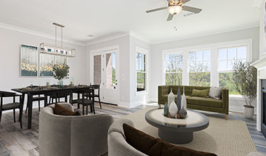 open floorplan of the hawthorne townhome