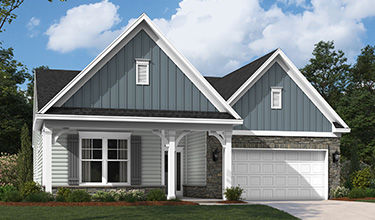 Front exterior rendering of The Radford elevation D
