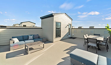 Enjoy the views and outdoor air on the spacious rooftop terrace with the Julianne floorplan
