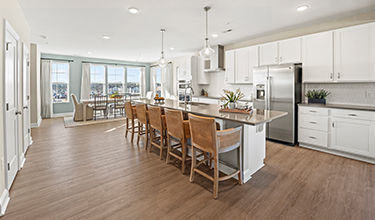 kitchen with large island