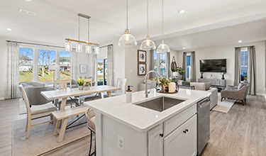 Open concept floor plan the manning with design collection inspired C