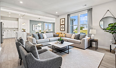 Open concept floor plan the manning with design collection inspired C