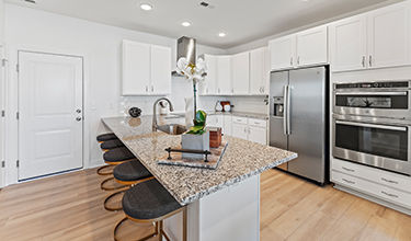 kitchen with large island