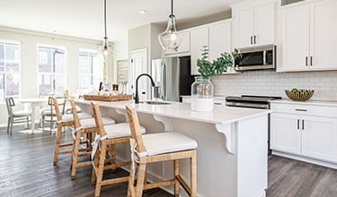 open kitchen with large island