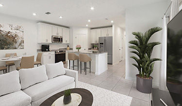 The Rosalia Family Room and Kitchen