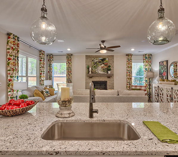 Kitchen Sink overlooking living room