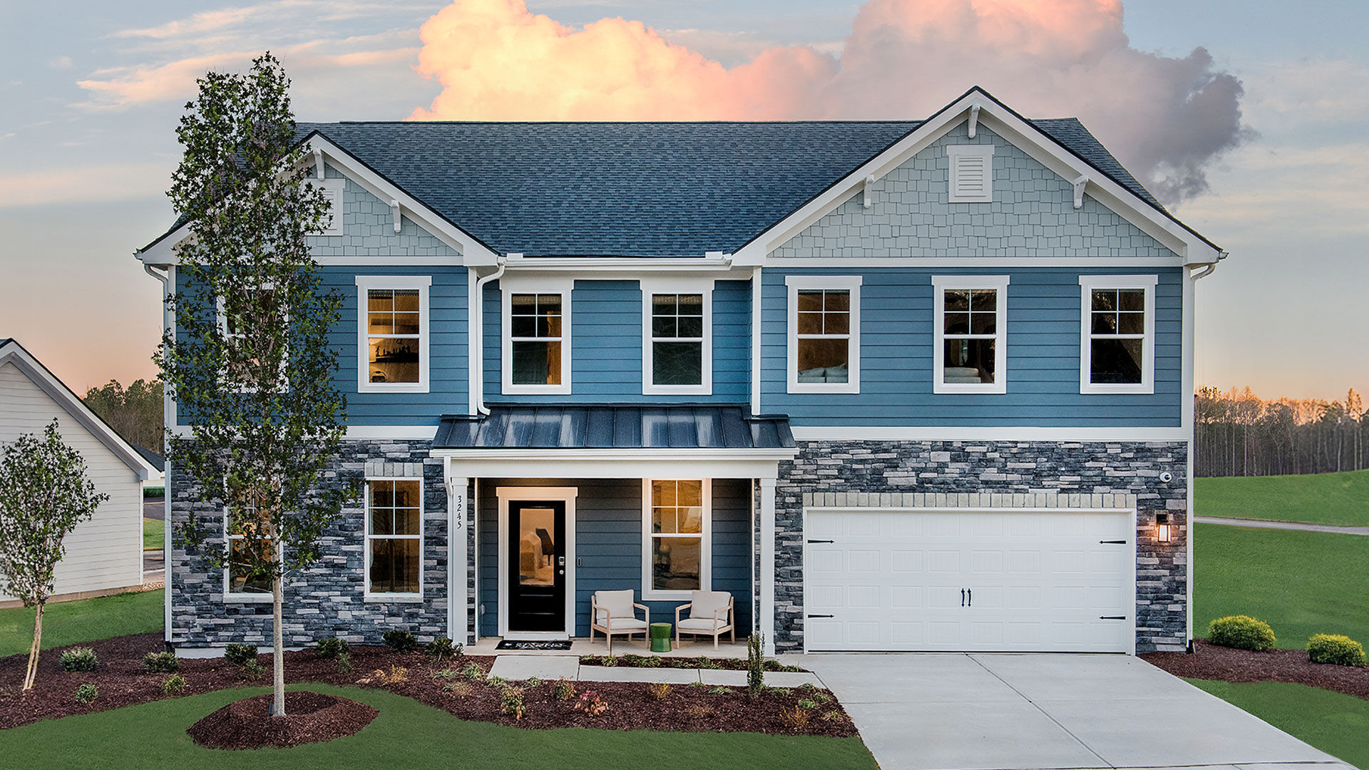 Front elevation of a new Stanley Martin Home