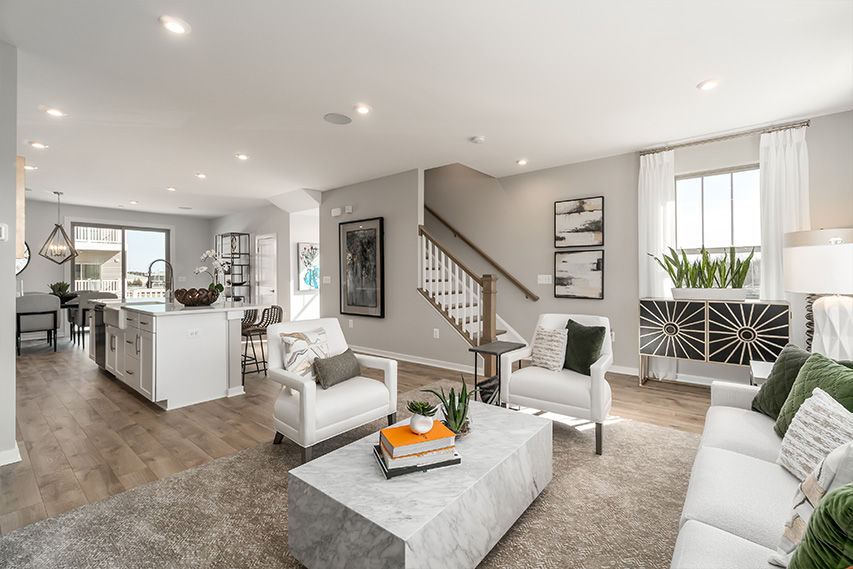 open floor plan of a townhome in sterling va