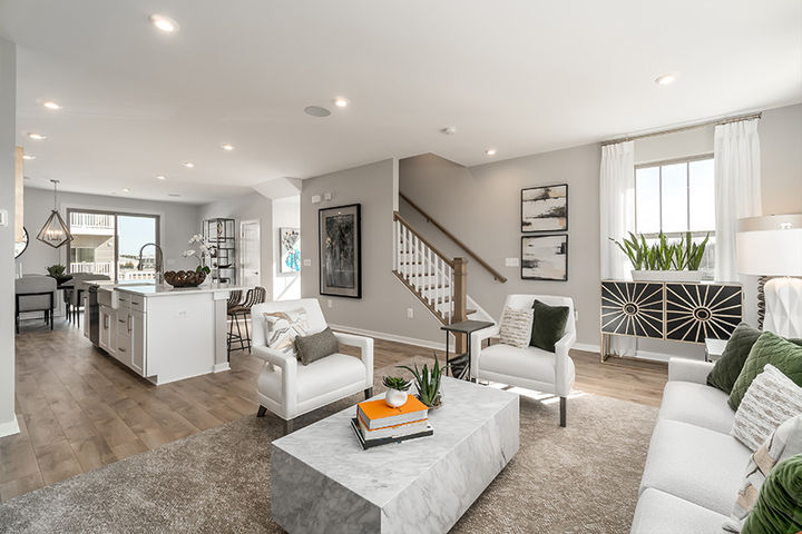 open floor plan of a townhome in sterling va