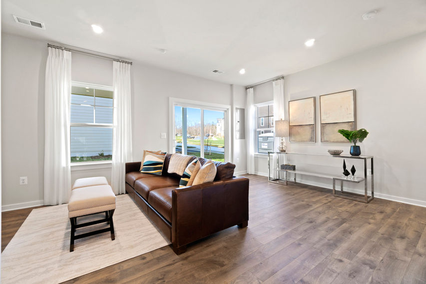 recreation room with walkout patio