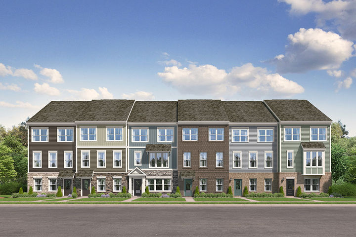 elevation rendering of jenkins townhome building