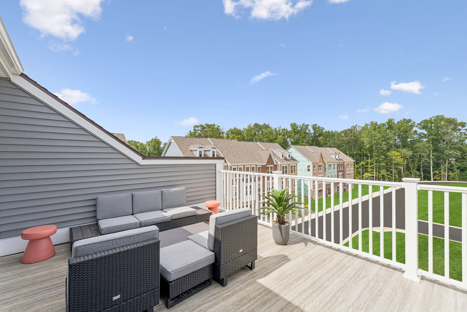Rooftop terrace options on select homesites