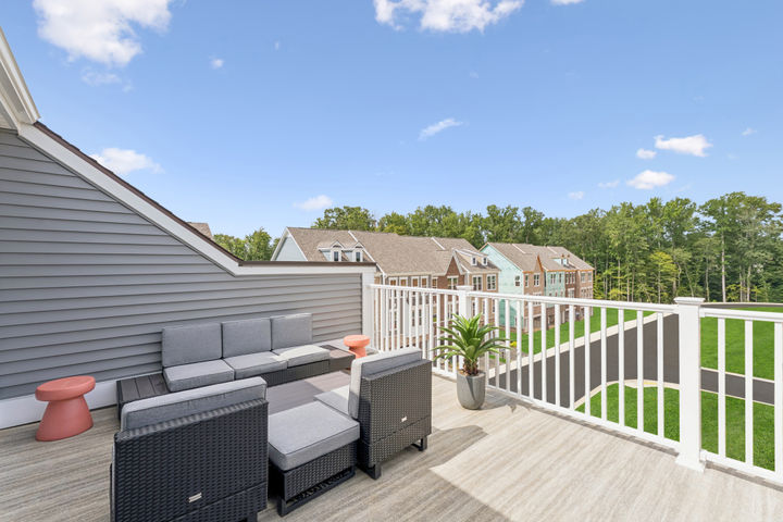 Rooftop terrace options on select homesites