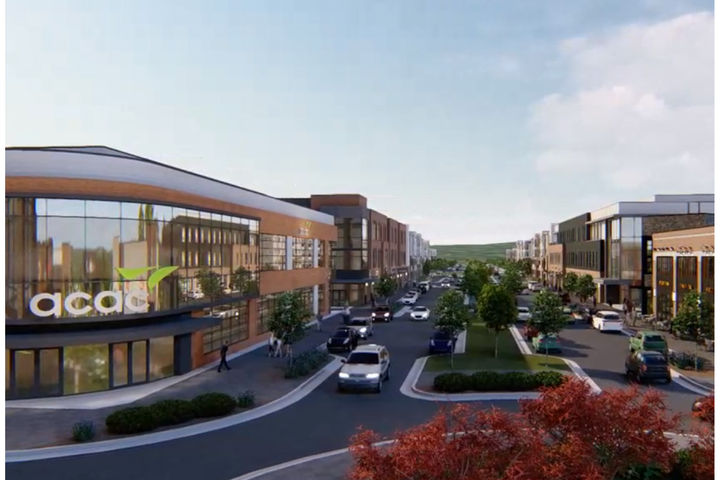 Rendering of shopping and dining at the future Brookhill Town Center