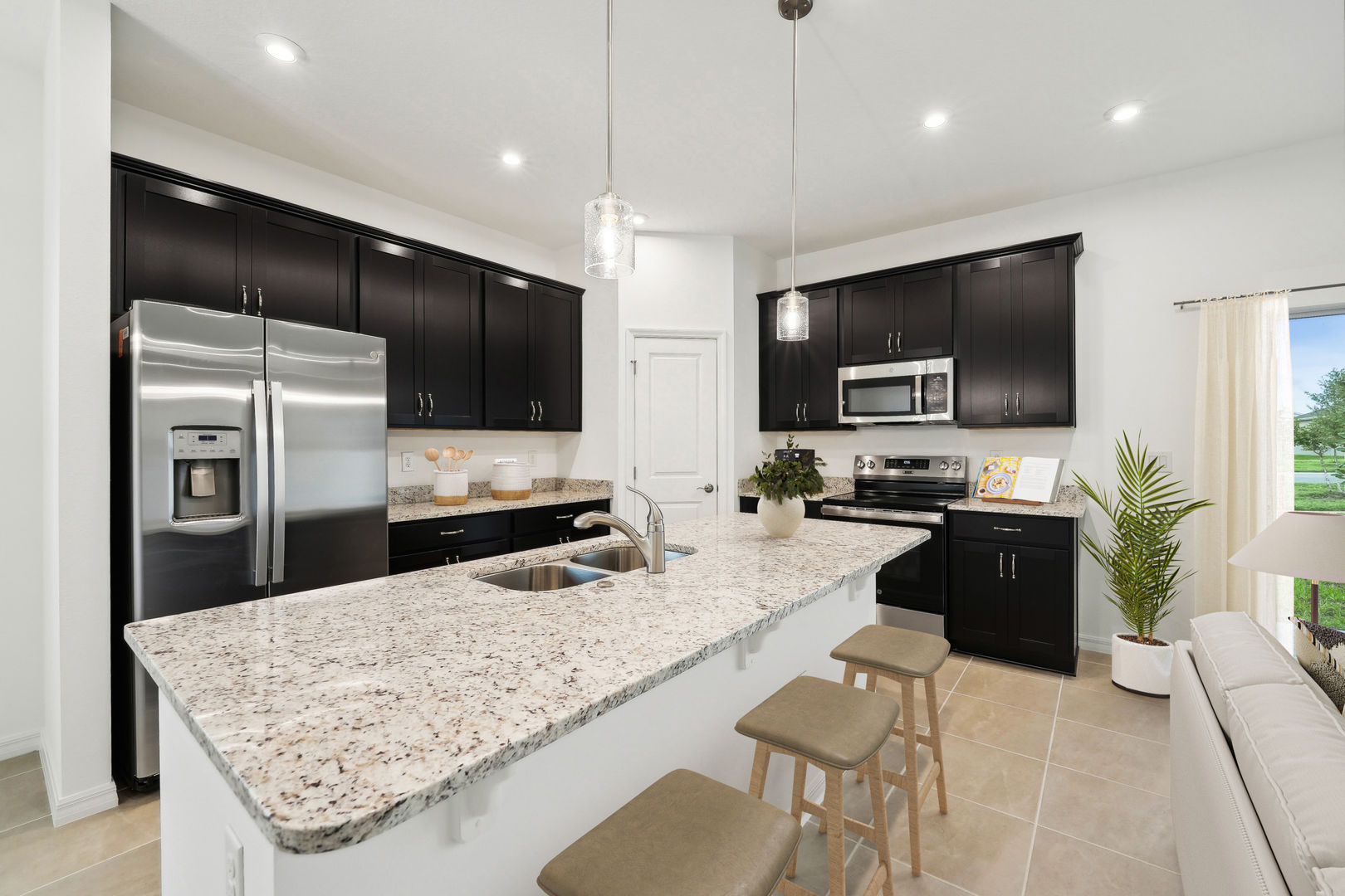 Kitchen with Sitting Area of The Seaton at Brookshire
