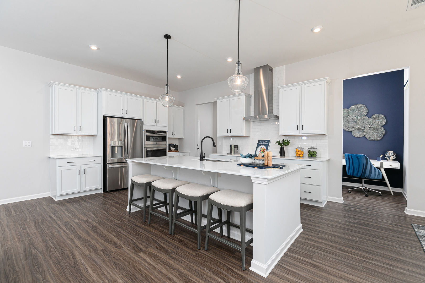 kitchen with large island
