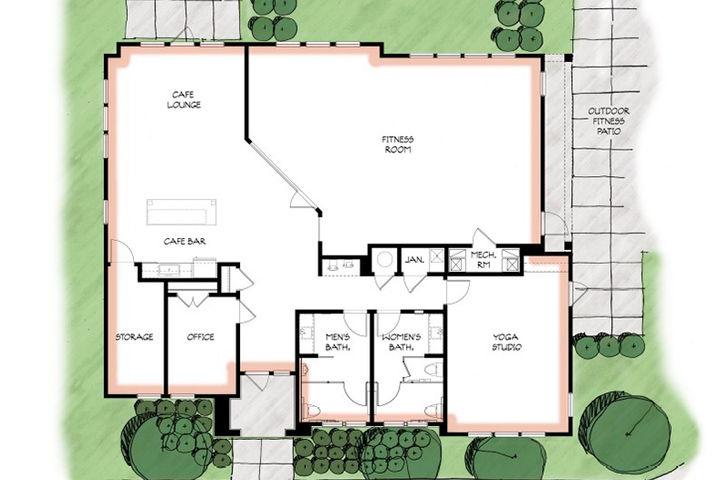 Neighborhood Fitness Center Floor Plan