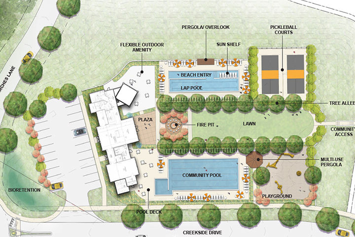 Rendering of future shared community amenities