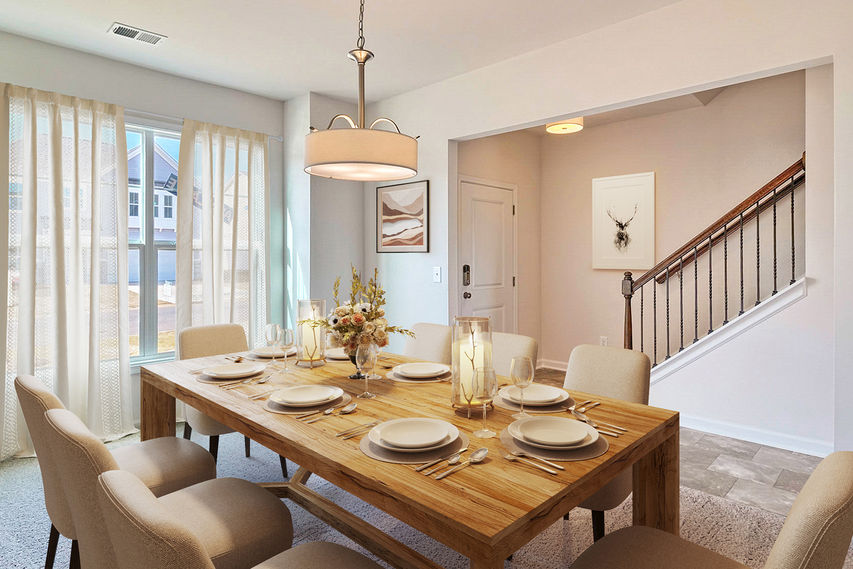 Dining room into foyer